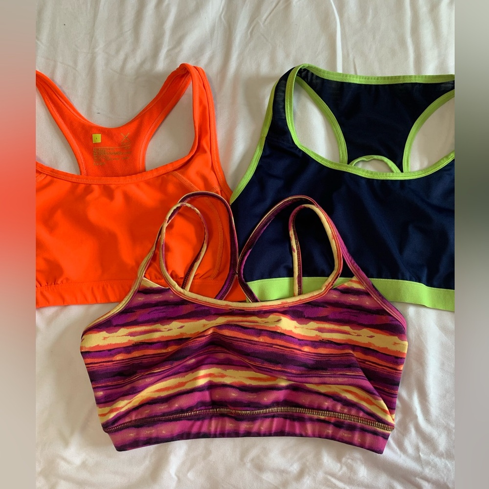 Colorful Sports Bra Set of 3